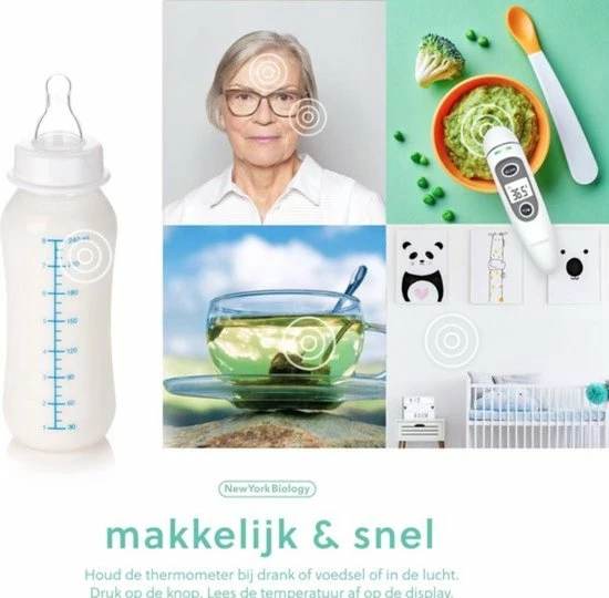 New York Biology - Infrarood Oor En Voorhoofdthermometer Lichaam Voor Baby- Kinderen & Volwassenen-digitale Koortsthermometer-incl. Batterijen +NL Handleiding 6 New York Biology - Infrarood Oor En Voorhoofdthermometer Lichaam Voor Baby- Kinderen & Volwassenen-digitale Koortsthermometer-incl. Batterijen +NL Handleiding - Afbeelding 4