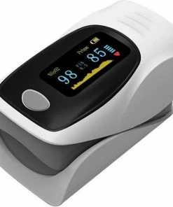 IMDK - Saturatiemeter - Zuurstofmeter - Pulse Oximeter - Incl. Batterijen - Wit - ABS - 1.5V-blok - Batterij - Medisch Hulpmiddel