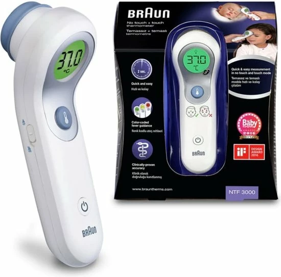 Braun NTF3000WE - Voorhoofdthermometer 3 Braun NTF3000WE - Voorhoofdthermometer