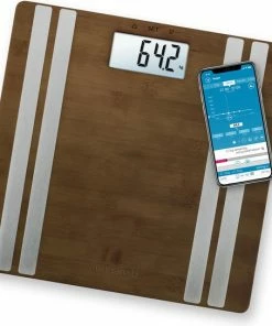 Medisana BS 552 Connect Personenweegschaal Bamboe Dark Met Lichaamsanalyse