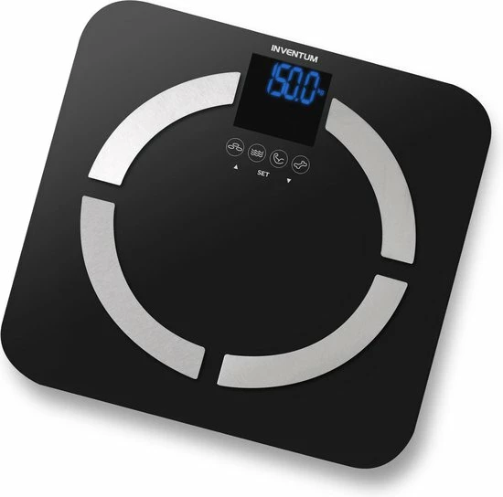 Inventum PW720ZW - Personenweegschaal - 8 Gebruikers - Tot 150 Kg - Zwart/RVS 3 Inventum PW720ZW - Personenweegschaal - 8 Gebruikers - Tot 150 Kg - Zwart/RVS