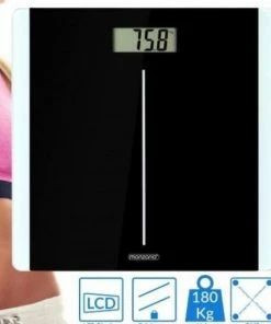 Merkloos Monzana - Personenweegschaal - Zwart