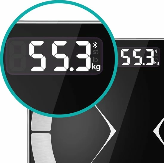 Alizendeh Bluetooth Personenweegschaal - Met Zeer Volledige Lichaamsanalyse Met Vetpercentage ? Inclusief Analyse App ? Zwart 4 Alizendeh Bluetooth Personenweegschaal - Met Zeer Volledige Lichaamsanalyse Met Vetpercentage ? Inclusief Analyse App ? Zwart - Afbeelding 2