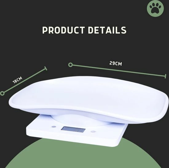 Babyzchoice Dierenweegschaal - Dierenweegschaal Voor Kleine Dieren - Weegschaal - Weegschalen - Tot 10KG - Puppy - Kitten - Keukenweegschaal - Digitale Weegschaal - Precisie Weegschaal - Wit 9 Babyzchoice Dierenweegschaal - Dierenweegschaal Voor Kleine Dieren - Weegschaal - Weegschalen - Tot 10KG - Puppy - Kitten - Keukenweegschaal - Digitale Weegschaal - Precisie Weegschaal - Wit - Afbeelding 7