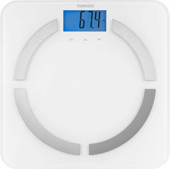 Tomado TBS0401W - Personenweegschaal - Lichaamsanalyse - Geheugen Tot 10 Personen - Weegt Tot 180 KG - Wit 5 Tomado TBS0401W - Personenweegschaal - Lichaamsanalyse - Geheugen Tot 10 Personen - Weegt Tot 180 KG - Wit - Afbeelding 3