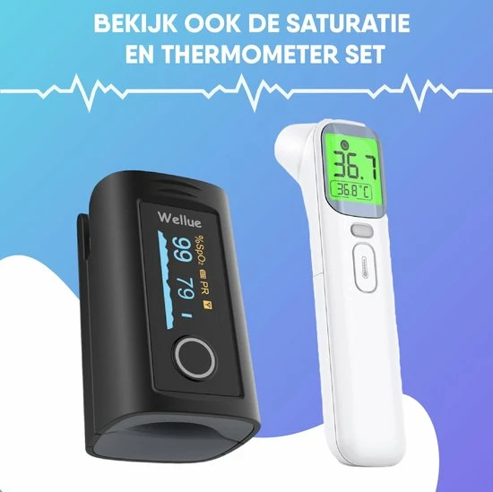 Wellue Thermometer - Thermometer Lichaam - Thermometer Baby - Thermometer Voorhoofd - Thermometer Oor - Koortsthermometer Voor Volwassenen 8 Wellue Thermometer - Thermometer Lichaam - Thermometer Baby - Thermometer Voorhoofd - Thermometer Oor - Koortsthermometer Voor Volwassenen - Afbeelding 6