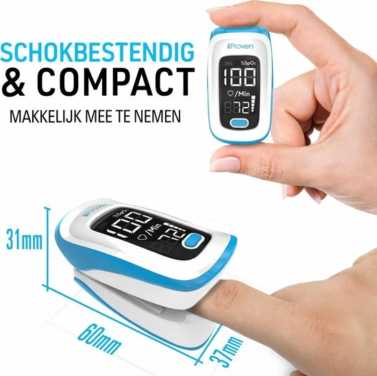 IProven OXI-27iWB - Saturatiemeter Zuurstofmeter Pulse Oximeter - Meet Je Zuurstofsaturatie - Meet Je Hartslag - Meting Binnen 10 Seconden 5 IProven OXI-27iWB - Saturatiemeter Zuurstofmeter Pulse Oximeter - Meet Je Zuurstofsaturatie - Meet Je Hartslag - Meting Binnen 10 Seconden - Afbeelding 3