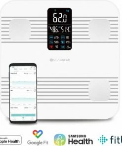 Silvergear Premium Slimme Weegschaal Met Hartslagmeter ? 17x Lichaamsanalyse Metingen - Gratis App - Wit 25 Silvergear Premium Slimme Weegschaal Met Hartslagmeter ? 17x Lichaamsanalyse Metingen - Gratis App - Wit -Yunmai Shop 550x549 3
