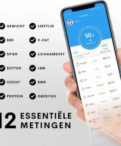 Achat? Slimme Weegschaal Met App - 12 Lichaamsanalyses - Smart Personenweegschaal - 8 Gebruikers - Incl Batterij - Zwart -Yunmai Shop 550x549 9