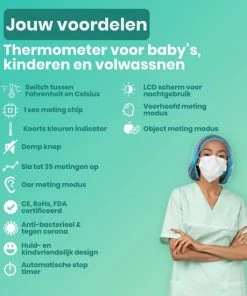 Hillar 4 In 1 Infrarood Thermometer Baby - Oorthermometer - Digitale Thermometer Voorhoofd - Koortsthermometer Oor 13 Hillar 4 In 1 Infrarood Thermometer Baby - Oorthermometer - Digitale Thermometer Voorhoofd - Koortsthermometer Oor -Yunmai Shop 550x550 1008
