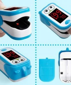 Merkloos Blauwe Kinderen Bloed Zuurstofmeter - Baby Oximeter - Hartslagmeter - Saturatiemeter ? Inclusief Beschermhoes -Yunmai Shop 550x550 1047