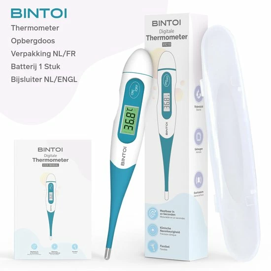 Bintoi® XR210 - Digitale Thermometer Lichaam - Koortsthermometer - Temperatuurmeter 8 Bintoi® XR210 - Digitale Thermometer Lichaam - Koortsthermometer - Temperatuurmeter - Afbeelding 6