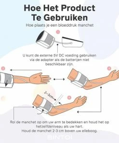 Bintoi? BX200 - Bloeddrukmeter Bovenarm - Hartslagmeter - Incl. Opbergtas En Batterijen - 2 Gebruikers -Yunmai Shop 550x550 125