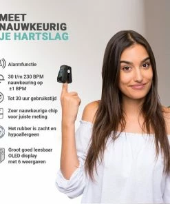 BURCH Med ? Saturatiemeter Zuurstofmeter Vinger - Oximeter - CE + FAGG Medische Kwalificatie En Inspectie - NL Handleiding - Koord + Batt. -Yunmai Shop 550x550 130