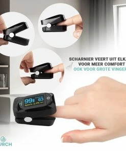 BURCH Med ? Saturatiemeter Zuurstofmeter Vinger - Oximeter - CE + FAGG Medische Kwalificatie En Inspectie - NL Handleiding - Koord + Batt. -Yunmai Shop 550x550 131