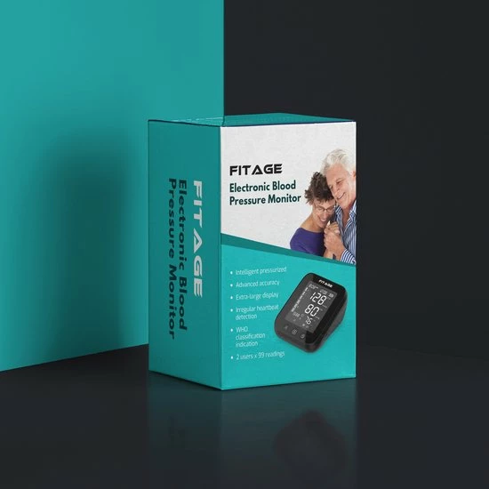 FITAGE® Bovenarm Bloeddrukmeter - Bloeddrukmeters - Hartslagmeter - Blood Pressure Monitor - Opbergtas - Omtrek Manchet 22-42cm 9 FITAGE® Bovenarm Bloeddrukmeter - Bloeddrukmeters - Hartslagmeter - Blood Pressure Monitor - Opbergtas - Omtrek Manchet 22-42cm - Afbeelding 7