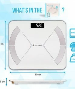 Silvergear Bluetooth Personenweegschaal - Met Zeer Volledige Lichaamsanalyse Met Vetpercentage – Inclusief Analyse App – Wit 20 Silvergear Bluetooth Personenweegschaal - Met Zeer Volledige Lichaamsanalyse Met Vetpercentage – Inclusief Analyse App – Wit -Yunmai Shop 550x550 164