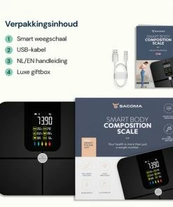 Sacoma Slimme Weegschaal – Smart Digitale Personenweegschaal - Met 17x Lichaamsanalyse – Vetpercentagemeter - Black Friday 2022 -Yunmai Shop 550x550 178
