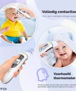Bintoi? Thermometer Voorhoofd - Temperatuurmeter - Koortsthermometer Voor Volwassenen En Baby's - Infrarood Thermometer Lichaam - Digitale Voorhoofd Thermometer -Yunmai Shop 550x550 200