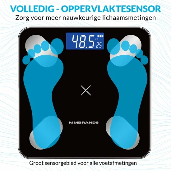 MM Brands Personen Weegschaal - Digitale Slimme Weegschaal Met Lichaamsanalyse - Inclusief App 5 MM Brands Personen Weegschaal - Digitale Slimme Weegschaal Met Lichaamsanalyse - Inclusief App - Afbeelding 3