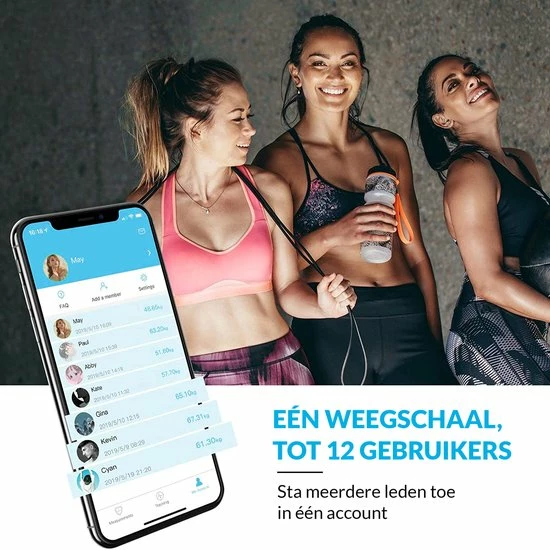 MM Brands Personen Weegschaal - Digitale Slimme Weegschaal Met Lichaamsanalyse - Inclusief App 9 MM Brands Personen Weegschaal - Digitale Slimme Weegschaal Met Lichaamsanalyse - Inclusief App - Afbeelding 7