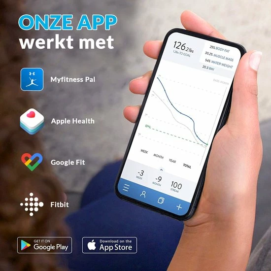 MM Brands Personen Weegschaal - Digitale Slimme Weegschaal Met Lichaamsanalyse - Inclusief App 10 MM Brands Personen Weegschaal - Digitale Slimme Weegschaal Met Lichaamsanalyse - Inclusief App - Afbeelding 8