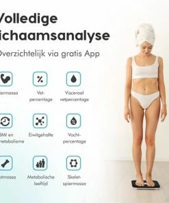 Qumax Slimme Weegschaal Met Lichaamsanalyse - Personenweegschaal Nederlandse App ? Digitale Weegschaal Met 11 Meetfuncties ? Anti-slip - Zwart 16 Qumax Slimme Weegschaal Met Lichaamsanalyse - Personenweegschaal Nederlandse App ? Digitale Weegschaal Met 11 Meetfuncties ? Anti-slip - Zwart -Yunmai Shop 550x550 215