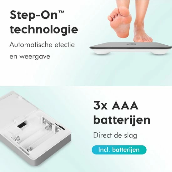 Qumax Slimme Weegschaal Met Lichaamsanalyse - Personenweegschaal Nederlandse App ? Digitale Weegschaal Met 11 Meetfuncties ? Anti-slip - Zwart 7 Qumax Slimme Weegschaal Met Lichaamsanalyse - Personenweegschaal Nederlandse App ? Digitale Weegschaal Met 11 Meetfuncties ? Anti-slip - Zwart - Afbeelding 5