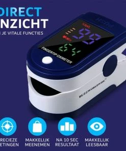 Buzzworldwide- Zuurstof Saturatie Meter Inclusief Batterijen - Realtime Hartslag Meting - Best Getest - Zuurstofmeter Vinger - Digitale Vingertop Pulse Oximeter - Hartslagmeter - Medische Hulpmiddel - CE + FAGG Gekeurd - Blackfriday -Yunmai Shop 550x550 231