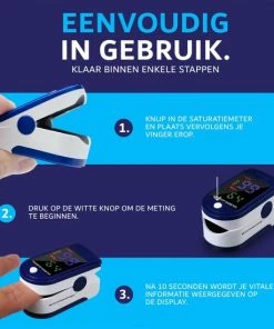 Buzzworldwide- Zuurstof Saturatie Meter Inclusief Batterijen - Realtime Hartslag Meting - Best Getest - Zuurstofmeter Vinger - Digitale Vingertop Pulse Oximeter - Hartslagmeter - Medische Hulpmiddel - CE + FAGG Gekeurd - Blackfriday -Yunmai Shop 550x550 232