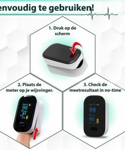 Curify? Medische Saturatiemeter - Zuurstofmeter Vinger Inclusief Hartslagmeter - Pulse Oximeter Met PI Functie 16 Curify? Medische Saturatiemeter - Zuurstofmeter Vinger Inclusief Hartslagmeter - Pulse Oximeter Met PI Functie -Yunmai Shop 550x550 265