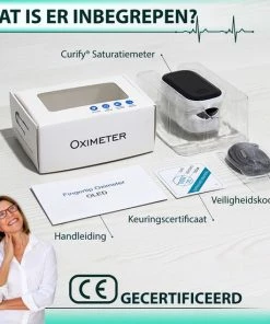 Curify? Medische Saturatiemeter - Zuurstofmeter Vinger Inclusief Hartslagmeter - Pulse Oximeter Met PI Functie 20 Curify? Medische Saturatiemeter - Zuurstofmeter Vinger Inclusief Hartslagmeter - Pulse Oximeter Met PI Functie -Yunmai Shop 550x550 269