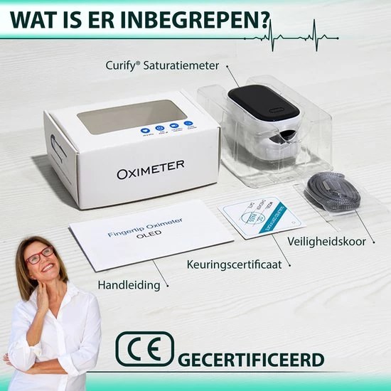 Curify? Medische Saturatiemeter - Zuurstofmeter Vinger Inclusief Hartslagmeter - Pulse Oximeter Met PI Functie 11 Curify? Medische Saturatiemeter - Zuurstofmeter Vinger Inclusief Hartslagmeter - Pulse Oximeter Met PI Functie - Afbeelding 9