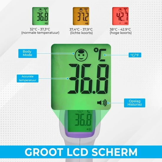 Simple Lifestyle? Infrarood Thermometer - Gecertificeerd - Contactloos 4 Simple Lifestyle? Infrarood Thermometer - Gecertificeerd - Contactloos - Afbeelding 2