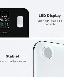 LifeGoods Personenweegschaal - Lichaamsanalyse & Vetpercentage - Digitaal - 15 Metingen - Zwart -Yunmai Shop 550x550 309