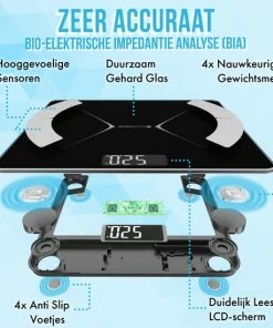Silvergear Bluetooth Personenweegschaal - Met Zeer Volledige Lichaamsanalyse Met Vetpercentage ? Inclusief Analyse App ? Zwart 16 Silvergear Bluetooth Personenweegschaal - Met Zeer Volledige Lichaamsanalyse Met Vetpercentage ? Inclusief Analyse App ? Zwart -Yunmai Shop 550x550 32