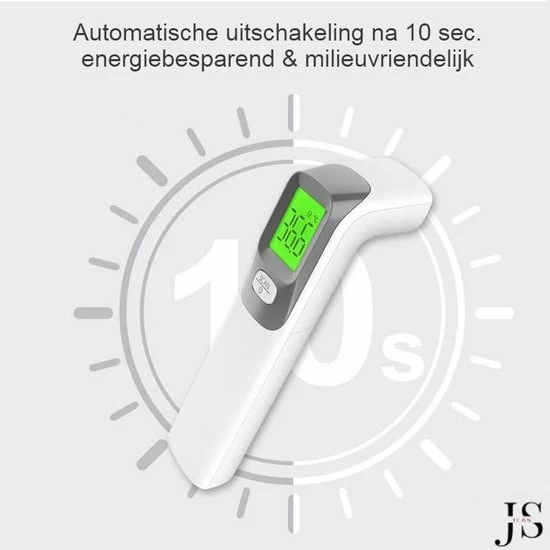 JEAS® - Thermometer Voorhoofd - Koortsthermometer- Infrarood Thermometer - Incl. Batterijen 9 JEAS® - Thermometer Voorhoofd - Koortsthermometer- Infrarood Thermometer - Incl. Batterijen - Afbeelding 7