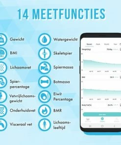 Silvergear Slimme Pro Weegschaal Met Handvat - 14 Meetfuncties En Analyse App - 8 Sensoren - Professionele Sportschool Smart Scale - Bio Impedantie Meting - Onderlichaam ?n Bovenlichaam Metingen - Wit 17 Silvergear Slimme Pro Weegschaal Met Handvat - 14 Meetfuncties En Analyse App - 8 Sensoren - Professionele Sportschool Smart Scale - Bio Impedantie Meting - Onderlichaam ?n Bovenlichaam Metingen - Wit -Yunmai Shop 550x550 345