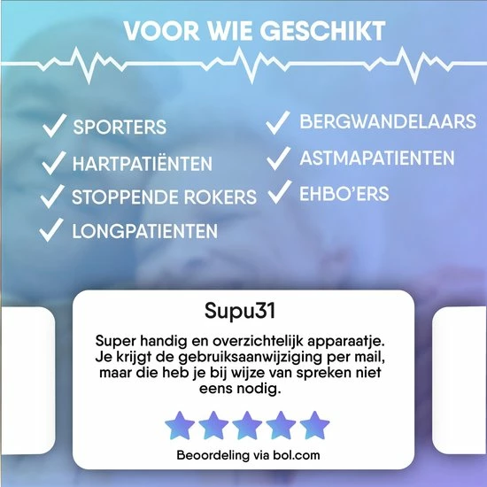 Wellue Saturatie & Thermometer Set - Saturatiemeter - Zuurstofmeter Vinger - Zuurstofmeter - Oximeter - Pulse Oximeter - Saturatiemeter Met Hartslagmeter - Saturatiemeter Best Getest 10 Wellue Saturatie & Thermometer Set - Saturatiemeter - Zuurstofmeter Vinger - Zuurstofmeter - Oximeter - Pulse Oximeter - Saturatiemeter Met Hartslagmeter - Saturatiemeter Best Getest - Afbeelding 8