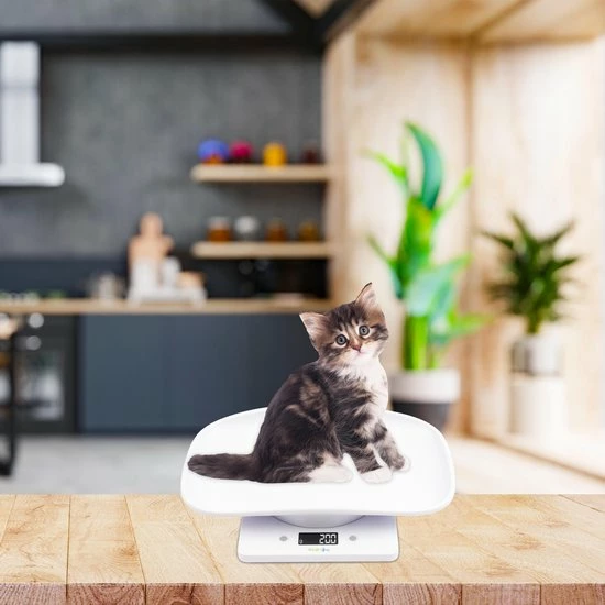 WeighJo Dierenweegschaal Puppy Kitten Keukenweegschaal Digitaal Weegschaal - Dieren Weegschaal - Keuken Weegschaal Met Kom - Precisie Weegschaal - Kleine Weegschaal Tot 10 Kg 7 WeighJo Dierenweegschaal Puppy Kitten Keukenweegschaal Digitaal Weegschaal - Dieren Weegschaal - Keuken Weegschaal Met Kom - Precisie Weegschaal - Kleine Weegschaal Tot 10 Kg - Afbeelding 5