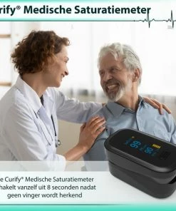Curify? Medische Saturatiemeter - Zuurstofmeter Vinger Inclusief Hartslagmeter - Pulse Oximeter Met PI Functie -Yunmai Shop 550x550 376