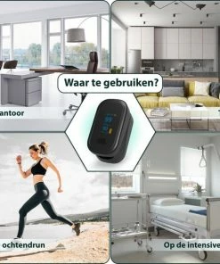 Curify? Medische Saturatiemeter - Zuurstofmeter Vinger Inclusief Hartslagmeter - Pulse Oximeter Met PI Functie -Yunmai Shop 550x550 377