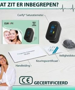 Curify? Medische Saturatiemeter - Zuurstofmeter Vinger Inclusief Hartslagmeter - Pulse Oximeter Met PI Functie -Yunmai Shop 550x550 381