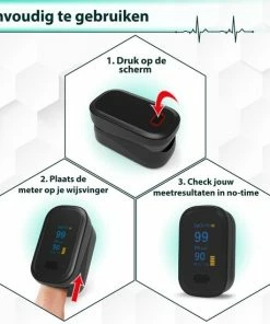 Curify? Medische Saturatiemeter - Zuurstofmeter Vinger Inclusief Hartslagmeter - Pulse Oximeter Met PI Functie -Yunmai Shop 550x550 382