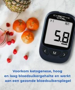 Exactive Vital Glucosemeter Startpakket XL – Bloedsuikermeter – Diabetes Meter – Glucose Monitor – Glucosemeter - Donkerblauw - 60 Teststrips - 60 Lancetten -Yunmai Shop 550x550 386