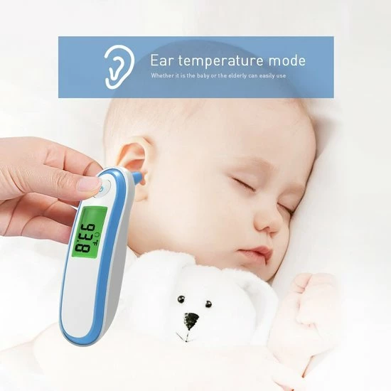 Boxym Infrarood Oorthermometer - Kinderen En Volwassenen - Snelle Meting - Koortsthermometer - Voorhoofd - Blauw 6 Boxym Infrarood Oorthermometer - Kinderen En Volwassenen - Snelle Meting - Koortsthermometer - Voorhoofd - Blauw - Afbeelding 4