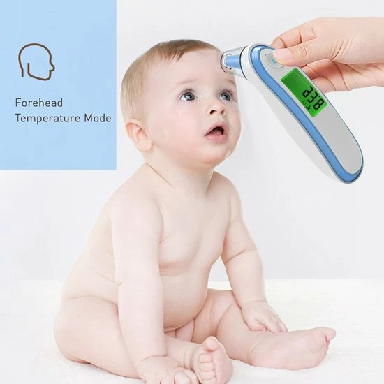 Boxym Infrarood Oorthermometer - Kinderen En Volwassenen - Snelle Meting - Koortsthermometer - Voorhoofd - Blauw 10 Boxym Infrarood Oorthermometer - Kinderen En Volwassenen - Snelle Meting - Koortsthermometer - Voorhoofd - Blauw - Afbeelding 8
