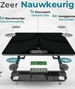 E.volve Slimme Weegschaal - 14x Lichaamsanalyse O.a. Vetpercentage - Digitale Personenweegschaal Met App 17 E.volve Slimme Weegschaal - 14x Lichaamsanalyse O.a. Vetpercentage - Digitale Personenweegschaal Met App -Yunmai Shop 550x550 43