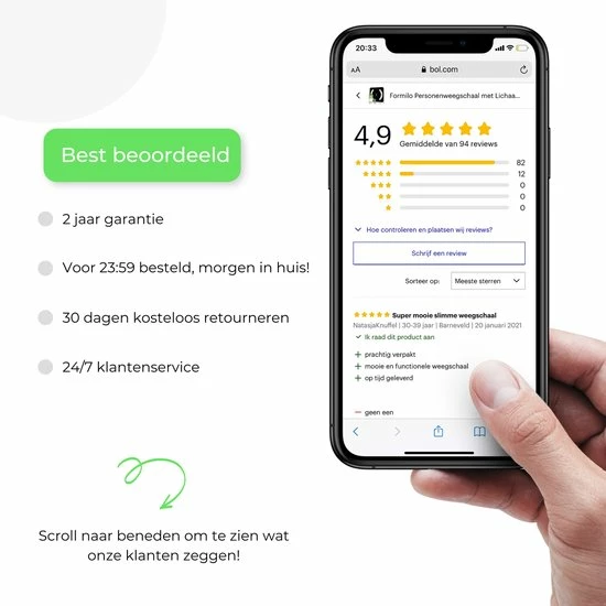 Formilo Personenweegschaal Met Lichaamsanalyse ? Vetpercentage Meter ? App 12 Formilo Personenweegschaal Met Lichaamsanalyse ? Vetpercentage Meter ? App - Afbeelding 10