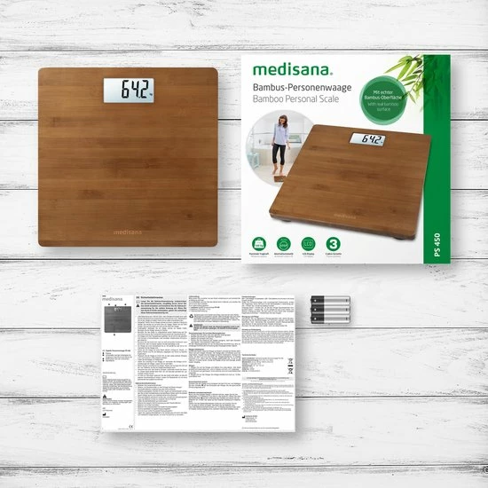 Medisana PS 450 - Personenweegschaal - Bamboe Dark 9 Medisana PS 450 - Personenweegschaal - Bamboe Dark - Afbeelding 7